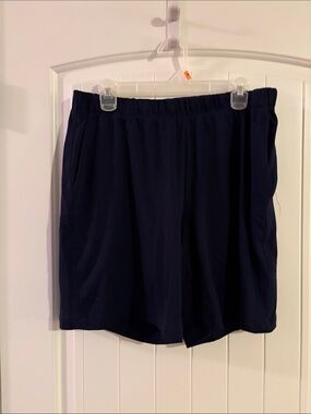 Lands' End Navy Blue Women's Elastic Waist Shorts